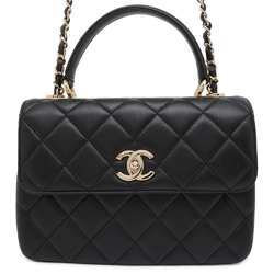 Chanel handbag Coco mark Matelasse lambskin A92236 2way shoulder bag Trendy CC Black