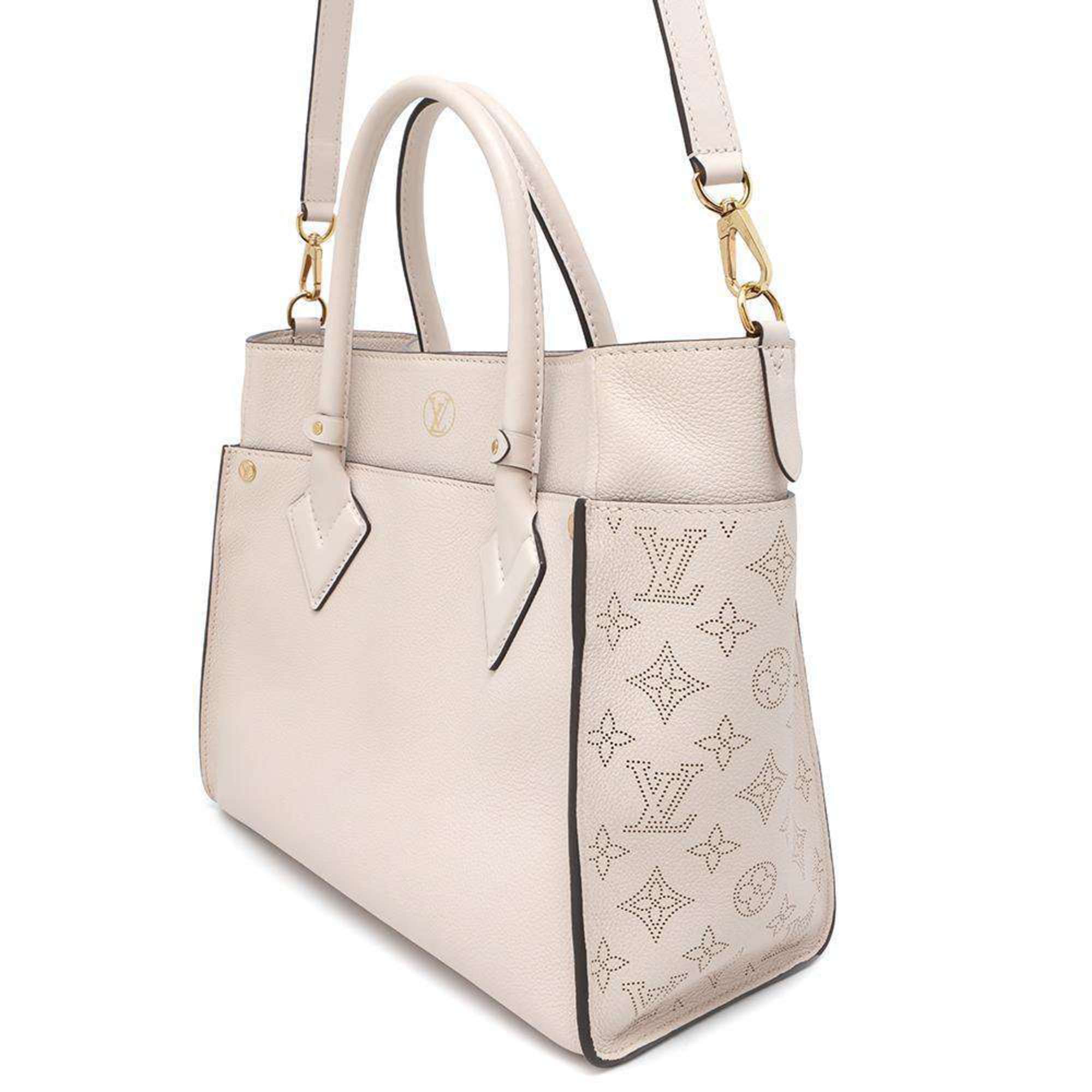 Louis Vuitton Handbag Monogram Mahina Calf Leather On My Side MM M55802 2way Shoulder Bag