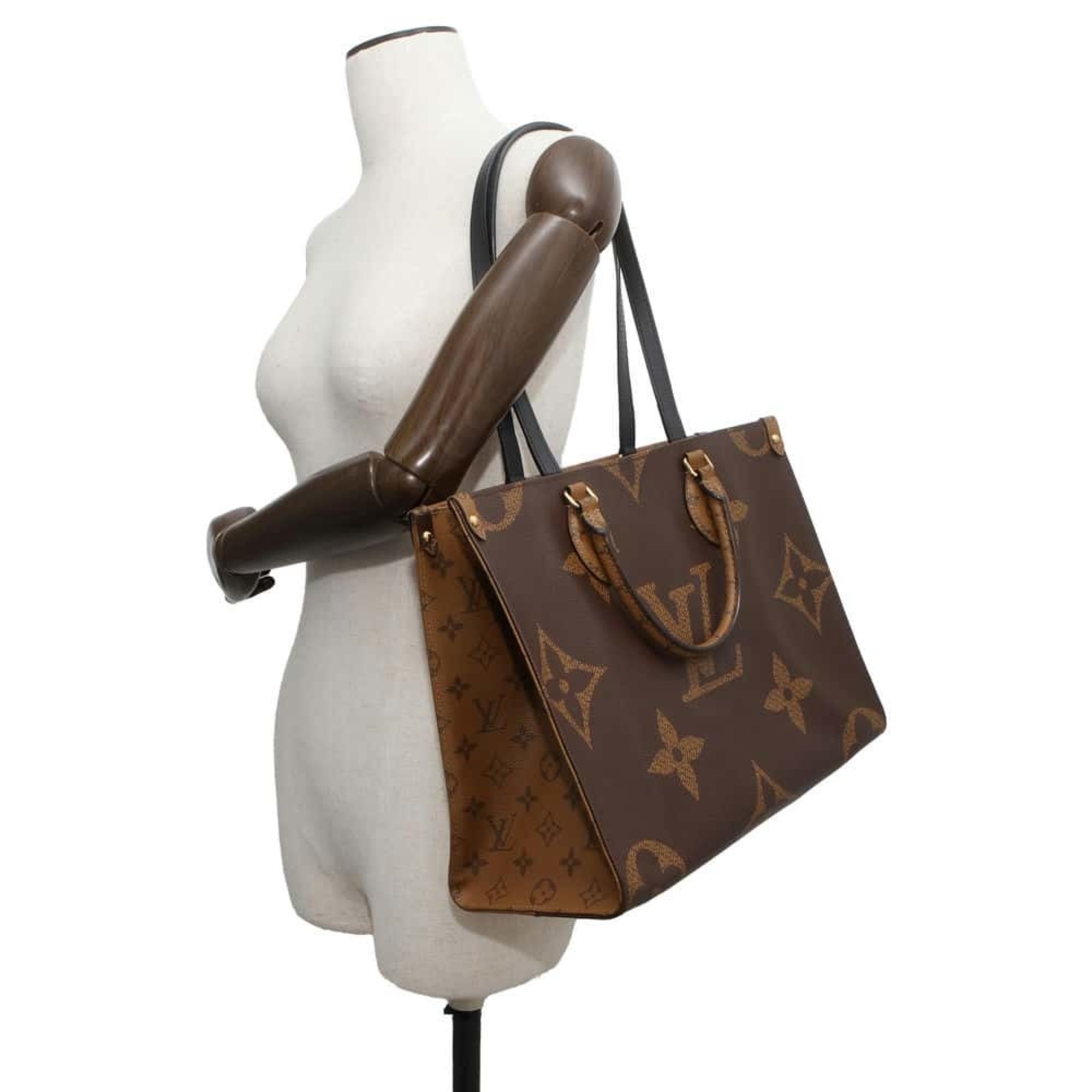 Louis Vuitton Tote Bag Monogram Reverse Giant On-the-Go MM M45321 Handbag Shoulder