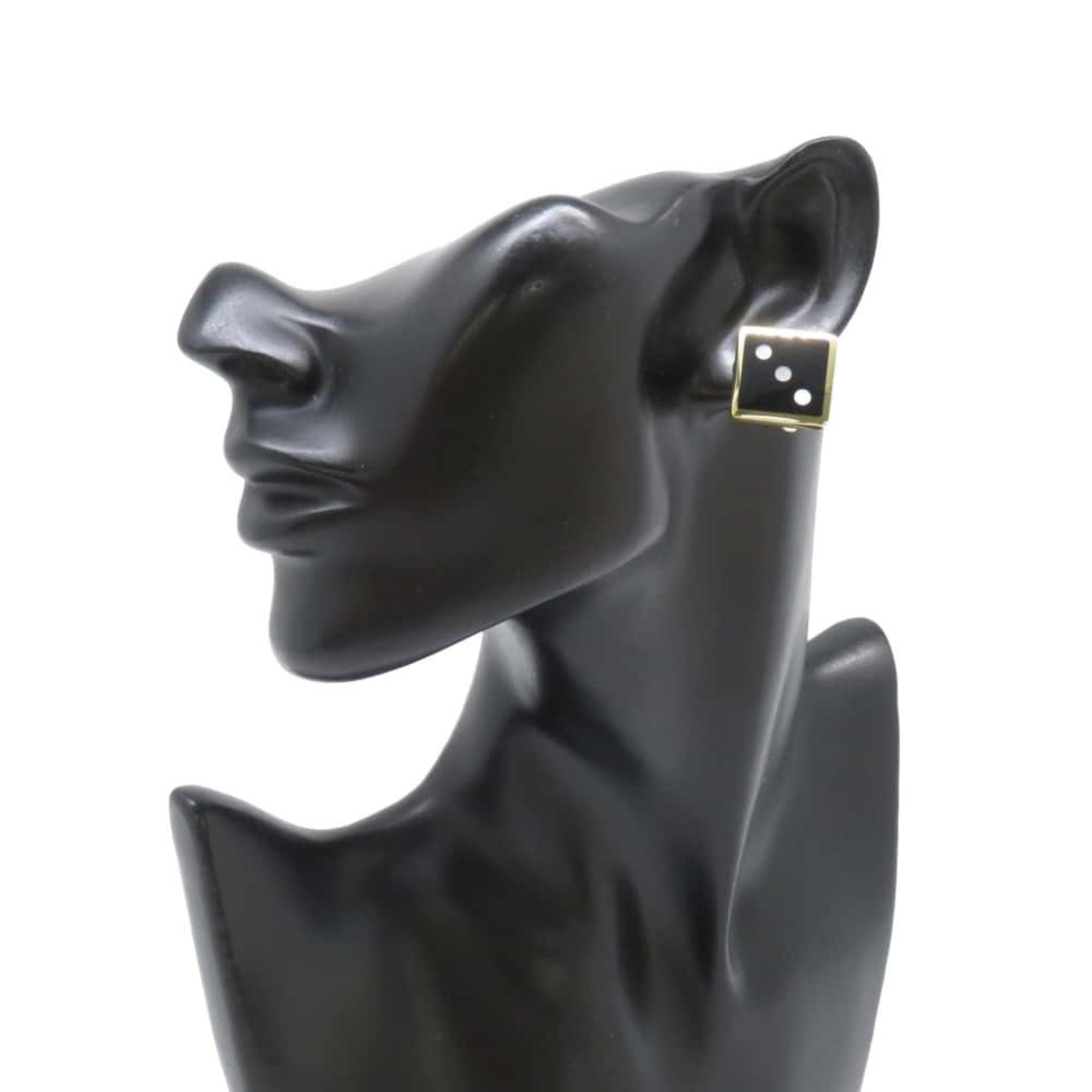 Tiffany earrings with a dice motif, 18K yellow gold, mother-of-pearl and onyx, & Co.