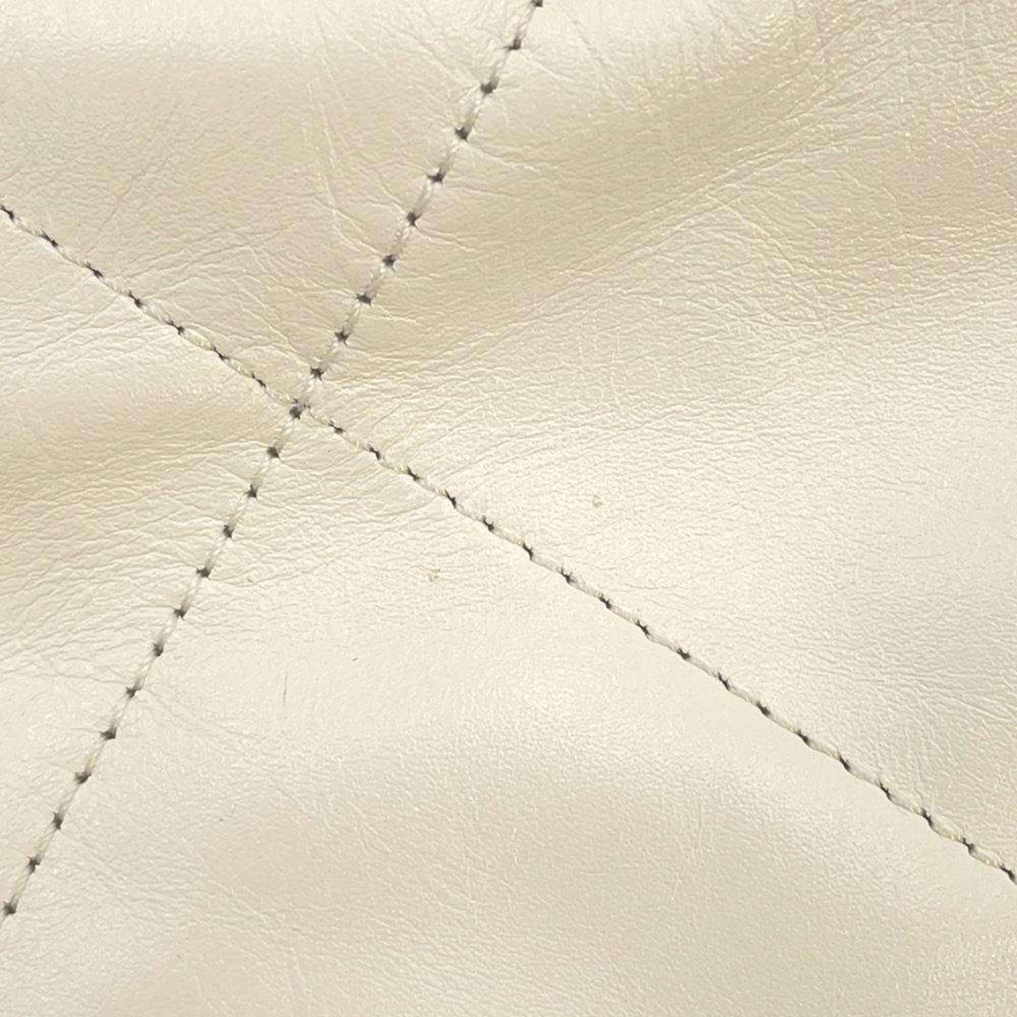 CHANEL Handbag 22 Matelasse Small Shiny Calf AS3260 White