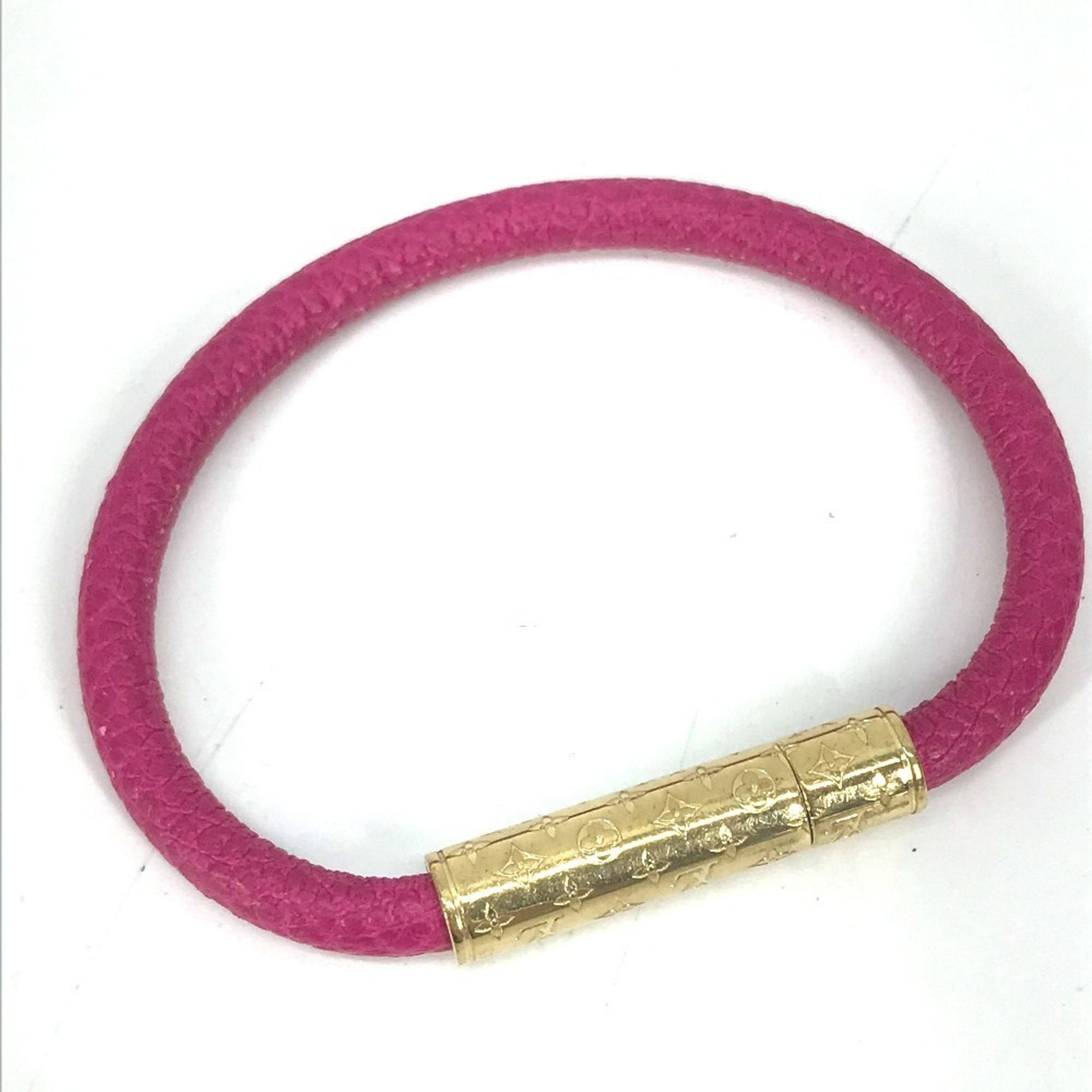 LOUIS VUITTON Louis Vuitton Monogram Bracelet Bangle Leather Women's Pink