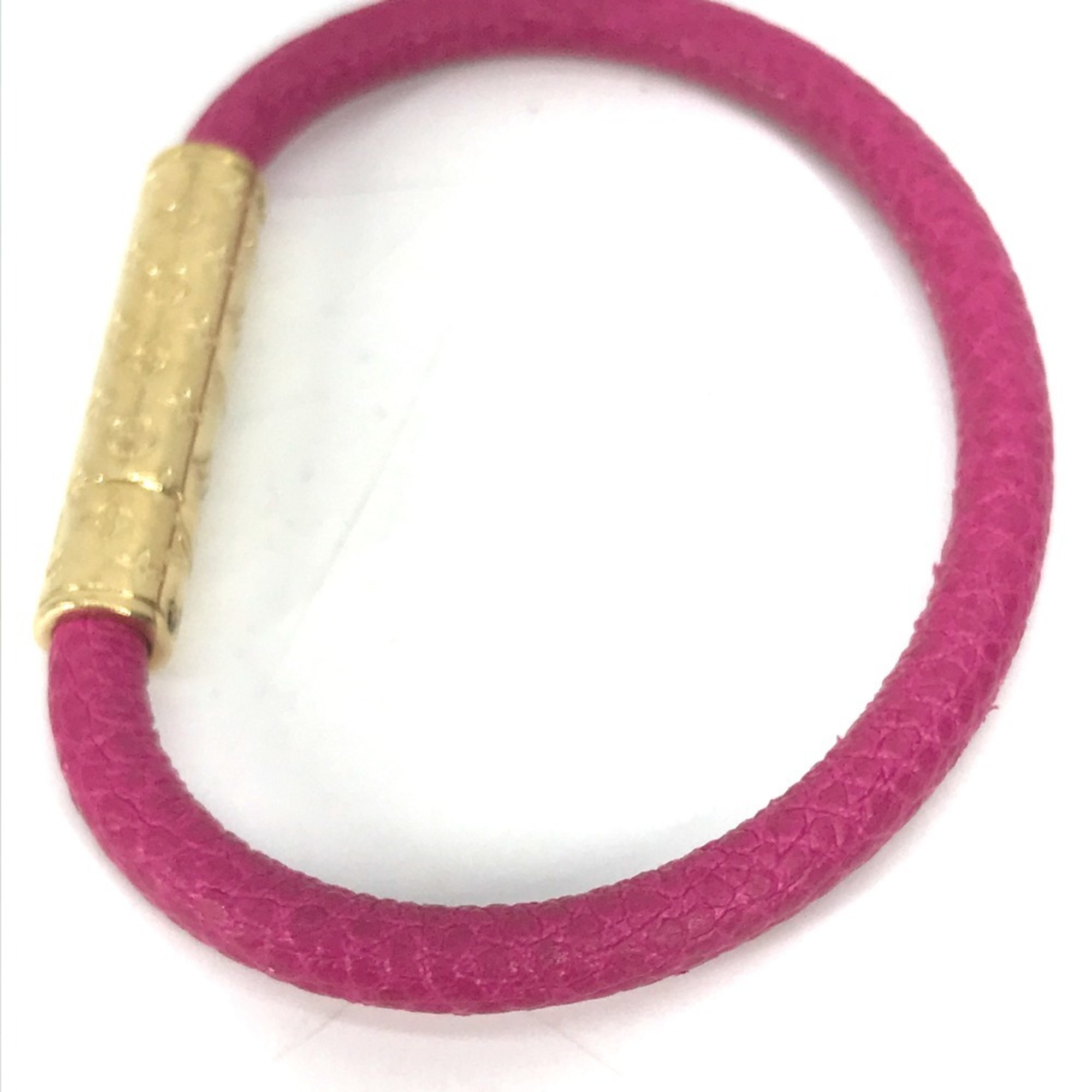 LOUIS VUITTON Louis Vuitton Monogram Bracelet Bangle Leather Women's Pink