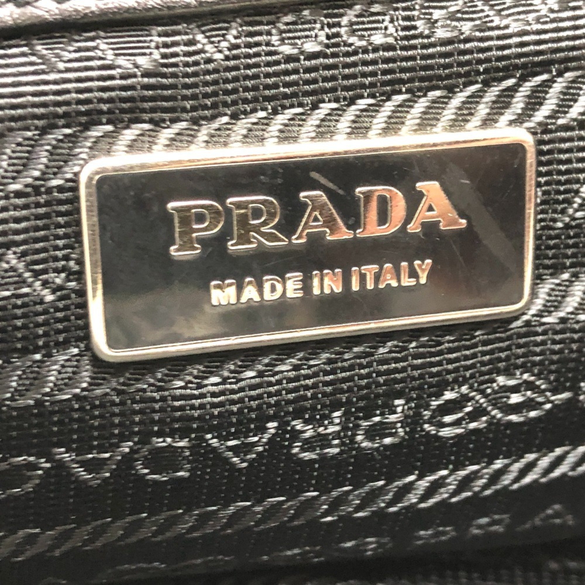 PRADA BN1346 Shoulder Bag Handbag Leather Women's Black