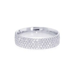 Tiffany Ring Metro 5 Row Diamond K18WG White Gold Size & Co.