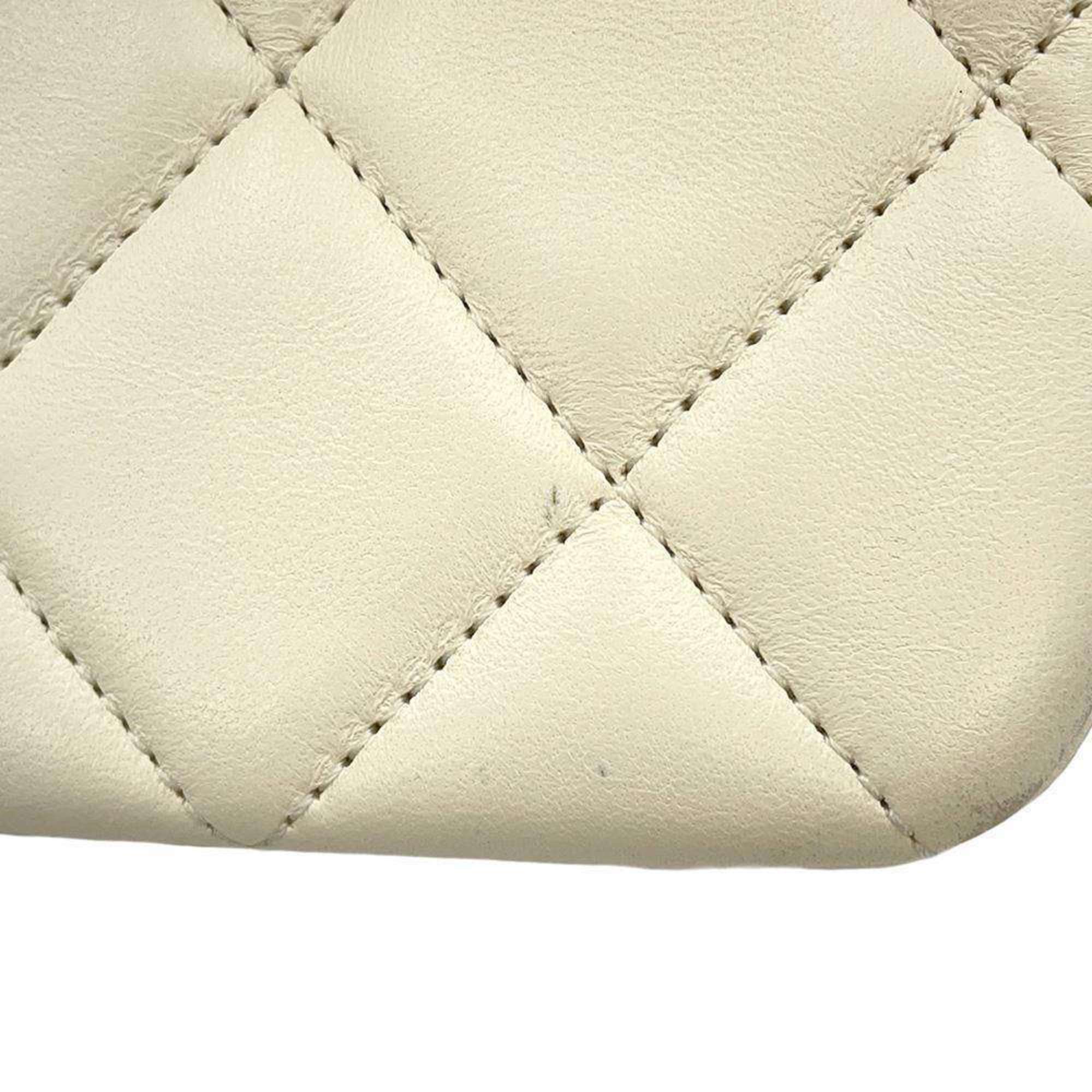 Chanel handbag Coco mark Matelasse lambskin A92236 CHANEL 2way chain shoulder bag white