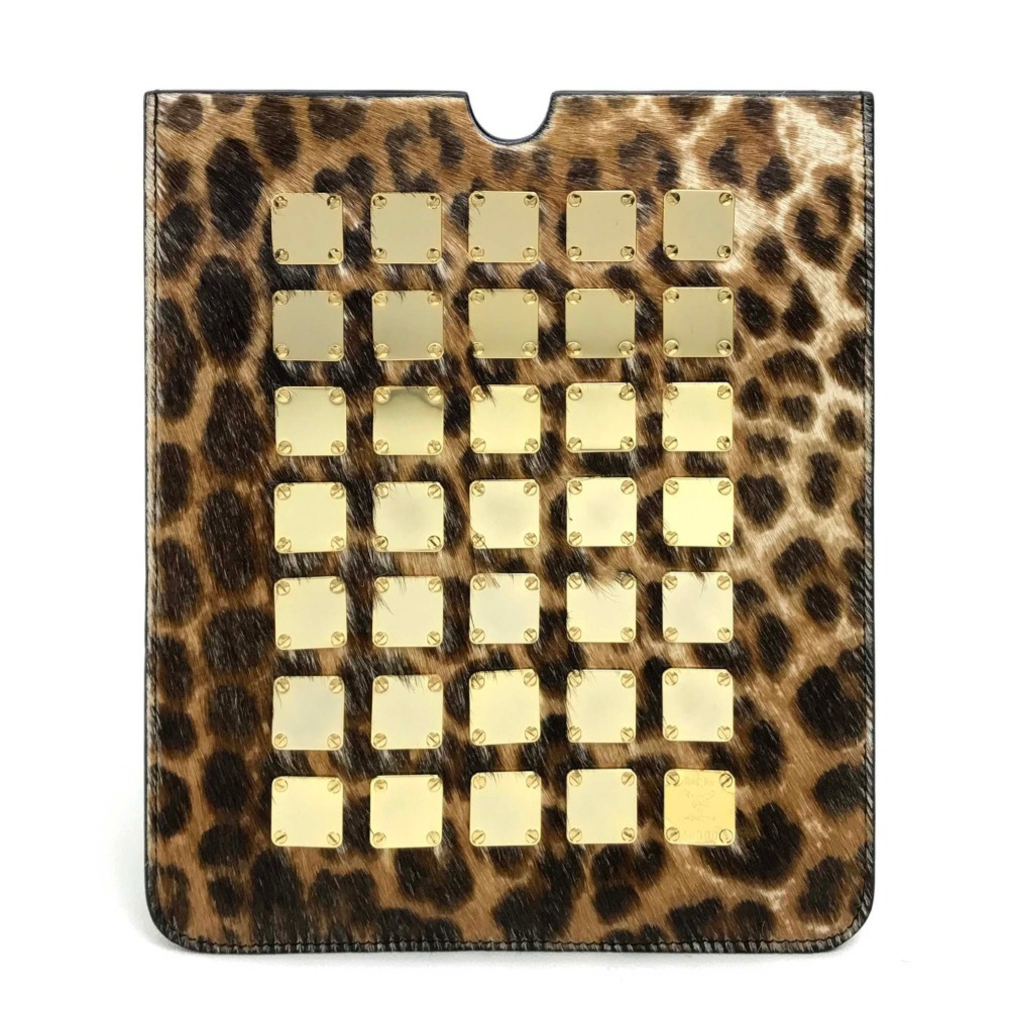 MCM Leopard PHENOMENON Collaboration Men's Women's iPad Case Pony Brown