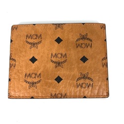 MCM Business Card Holder Pass Case Visetos Rabbit SAMBYPEN Collaboration Sambypen Holder/Card Leather Brown Men's