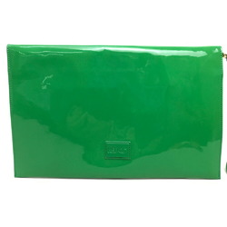 VALENTINO Red Valentino Patent Leather Clutch Bag with Strap, Green, for Women