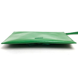 VALENTINO Red Valentino Patent Leather Clutch Bag with Strap, Green, for Women