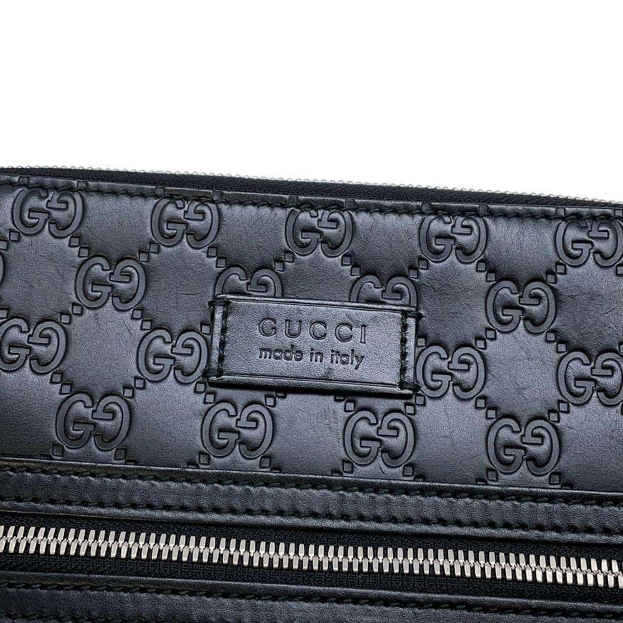 Gucci Shoulder Bag Guccissima Leather 406410 GUCCI Black