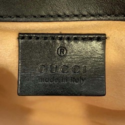 Gucci Chain Shoulder Bag GG Marmont Leather 476433 GUCCI Black