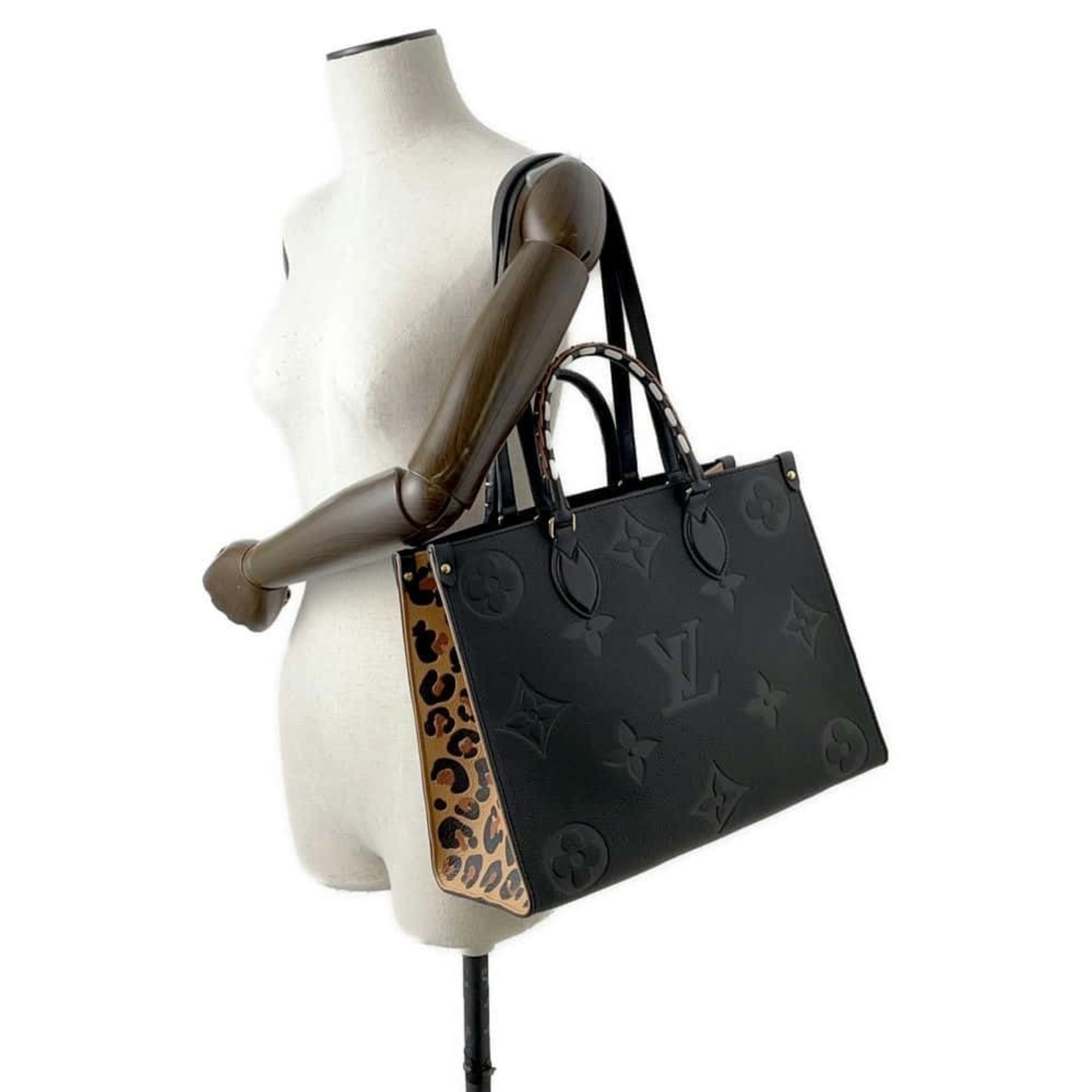 Louis Vuitton Tote Bag Monogram Empreinte On the Go MM M45607 2way Black