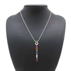 Bvlgari Necklace Allegra Peridot Garnet Citrine Blue Topaz Diamond K18PG Pink Gold Pendant