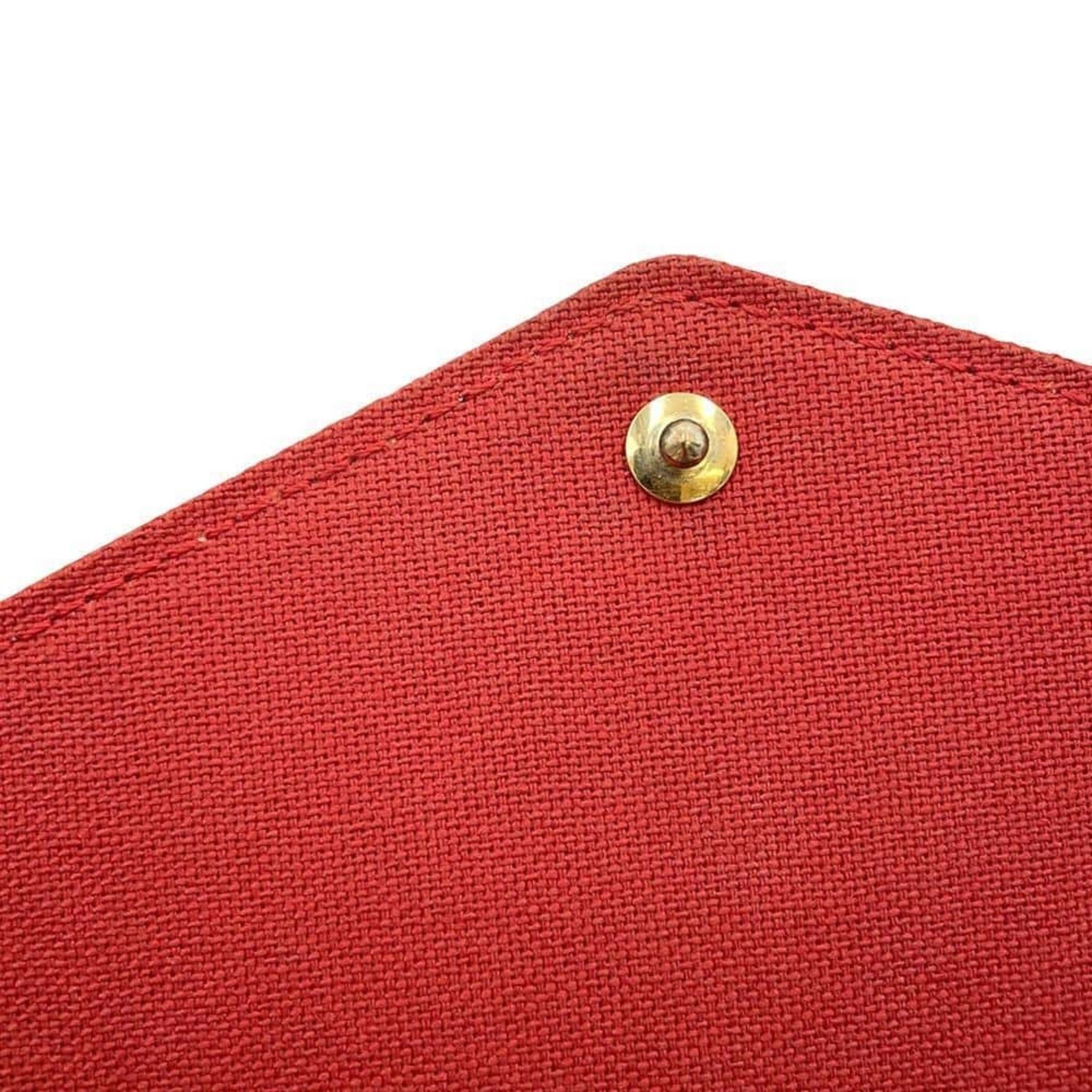 Louis Vuitton Chain Wallet Monogram Empreinte Pochette Felicie M63700 LOUIS VUITTON Red