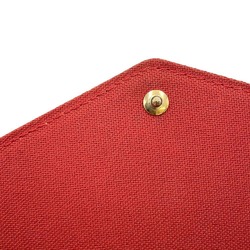 Louis Vuitton Chain Wallet Monogram Empreinte Pochette Felicie M63700 LOUIS VUITTON Red