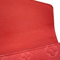 Louis Vuitton Chain Wallet Monogram Empreinte Pochette Felicie M63700 LOUIS VUITTON Red