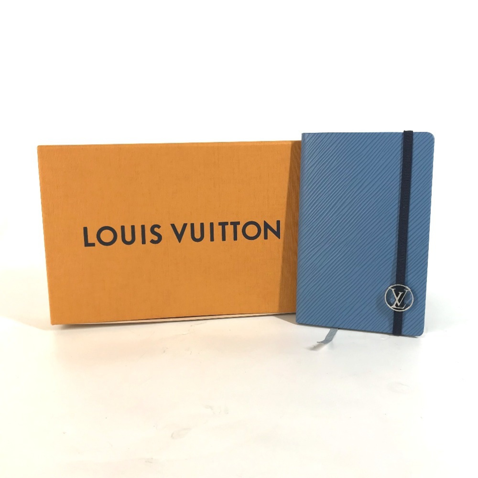 LOUIS VUITTON Louis Vuitton Epi Cahier Gustave PM Memo Pad Notebook Stationery Leather Women's Blue