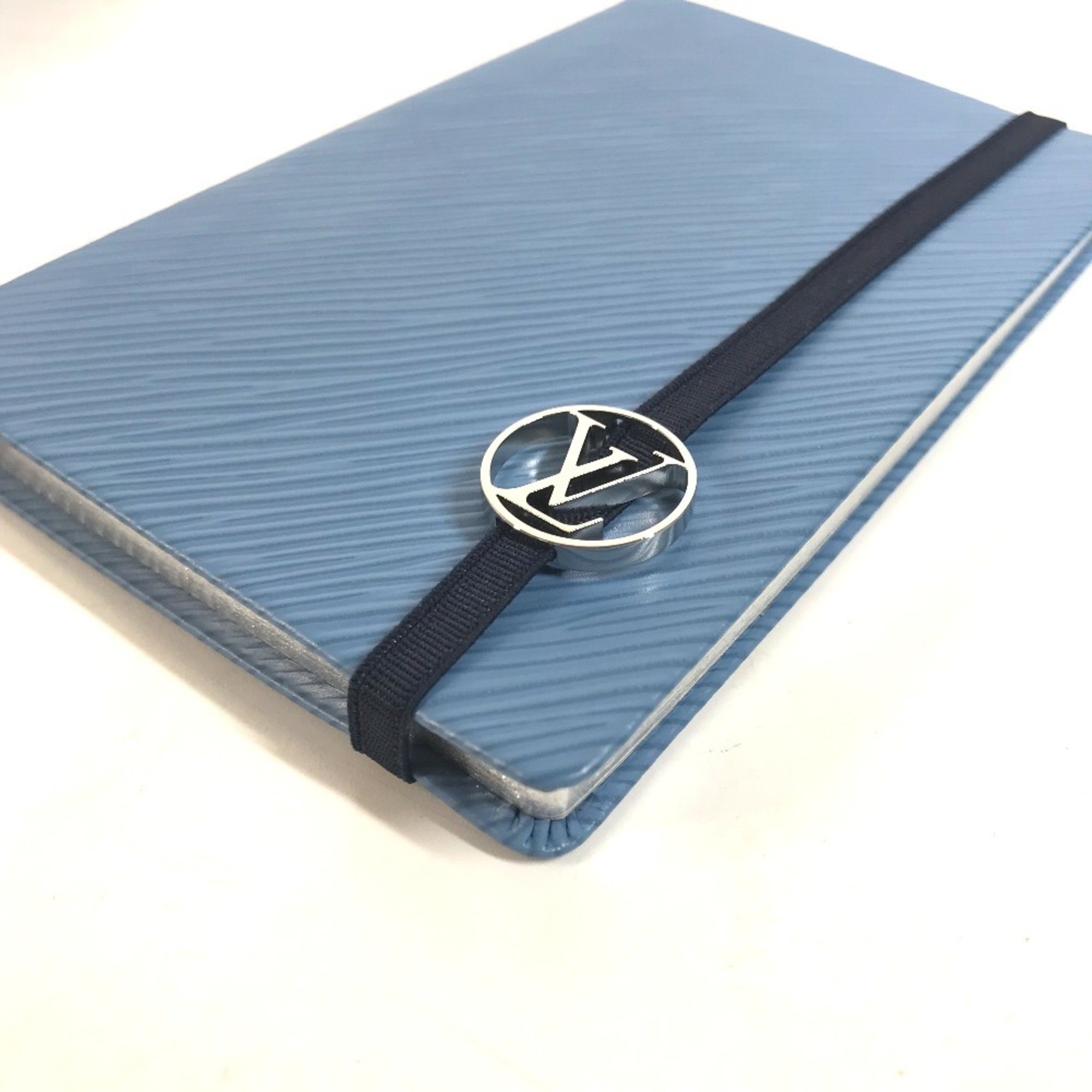 LOUIS VUITTON Louis Vuitton Epi Cahier Gustave PM Memo Pad Notebook Stationery Leather Women's Blue