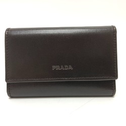 PRADA M25 6-ring key case, leather, men's, black