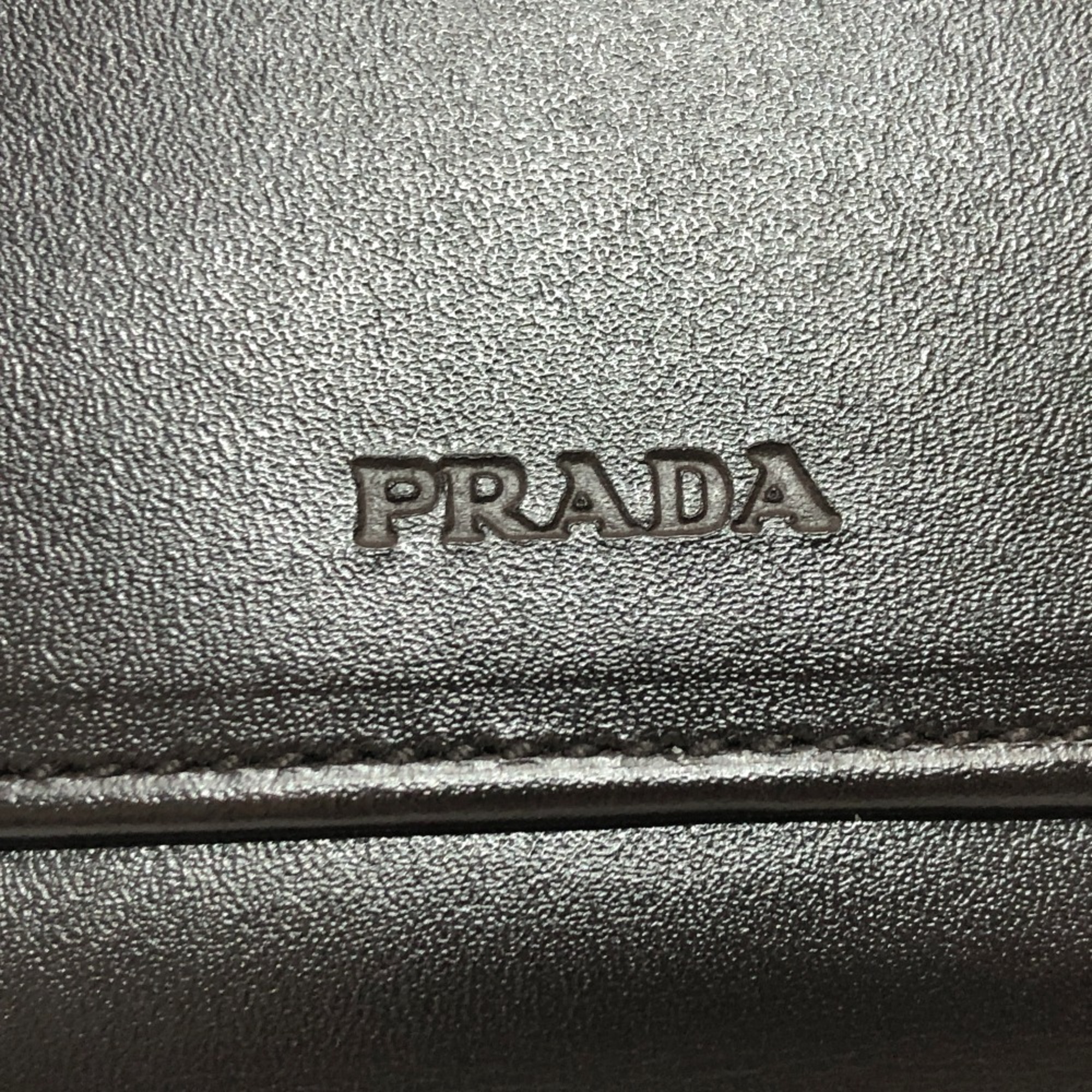 PRADA M25 6-ring key case, leather, men's, black