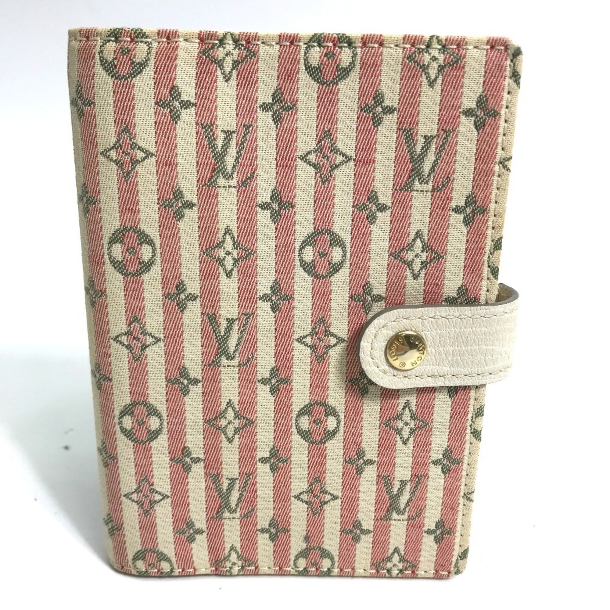 LOUIS VUITTON R20917 Monogram Lancreuzette Agenda PM Stationery Notebook Cover Canvas Women's Rouge Pink