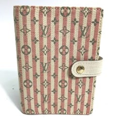 LOUIS VUITTON R20917 Monogram Lancreuzette Agenda PM Stationery Notebook Cover Canvas Women's Rouge Pink