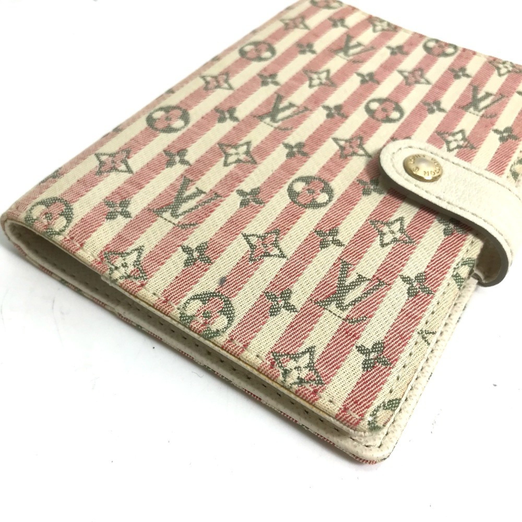 LOUIS VUITTON R20917 Monogram Lancreuzette Agenda PM Stationery Notebook Cover Canvas Women's Rouge Pink