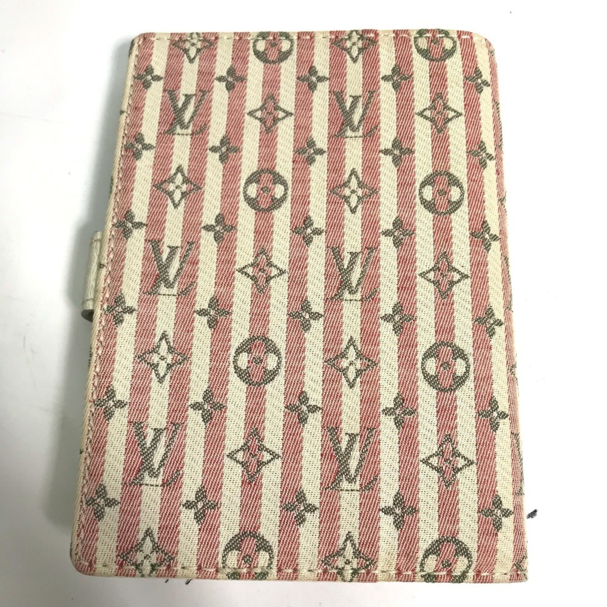 LOUIS VUITTON R20917 Monogram Lancreuzette Agenda PM Stationery Notebook Cover Canvas Women's Rouge Pink