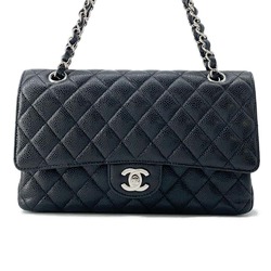 Chanel Chain Shoulder Bag Matelasse 25 Coco Mark Caviar Skin A01112 CHANEL Black