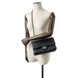 Chanel Chain Shoulder Bag Matelasse 25 Coco Mark Caviar Skin A01112 CHANEL Black