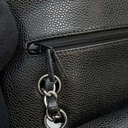 Chanel Chain Shoulder Bag Matelasse 25 Coco Mark Caviar Skin A01112 CHANEL Black