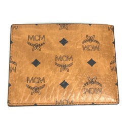 MCM Business Card Holder Pass Case Looney Tunes Collaboration Tweety Visetos Holder/Card Leather Women's Brown