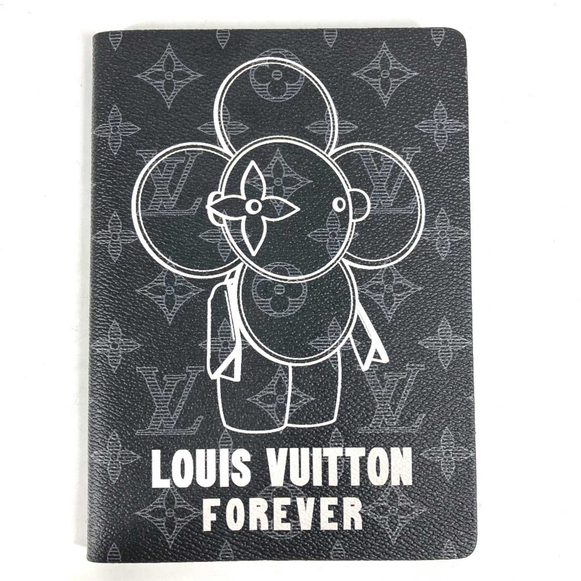 LOUIS VUITTON Louis Vuitton Monogram Eclipse Vivienne Stationery Memo Pad Notebook Canvas Women's Black