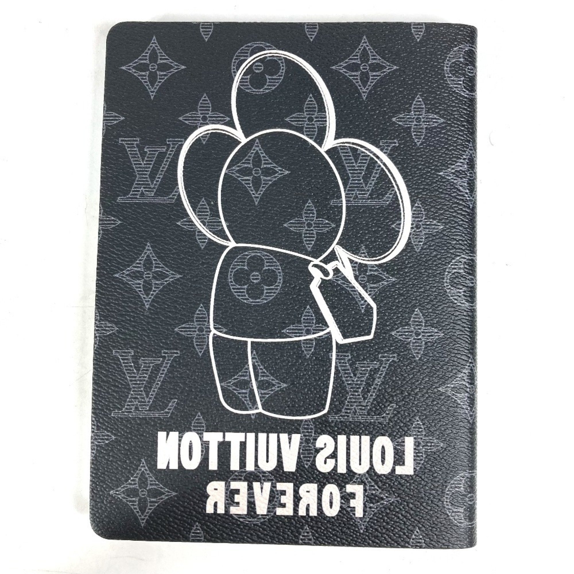 LOUIS VUITTON Louis Vuitton Monogram Eclipse Vivienne Stationery Memo Pad Notebook Canvas Women's Black