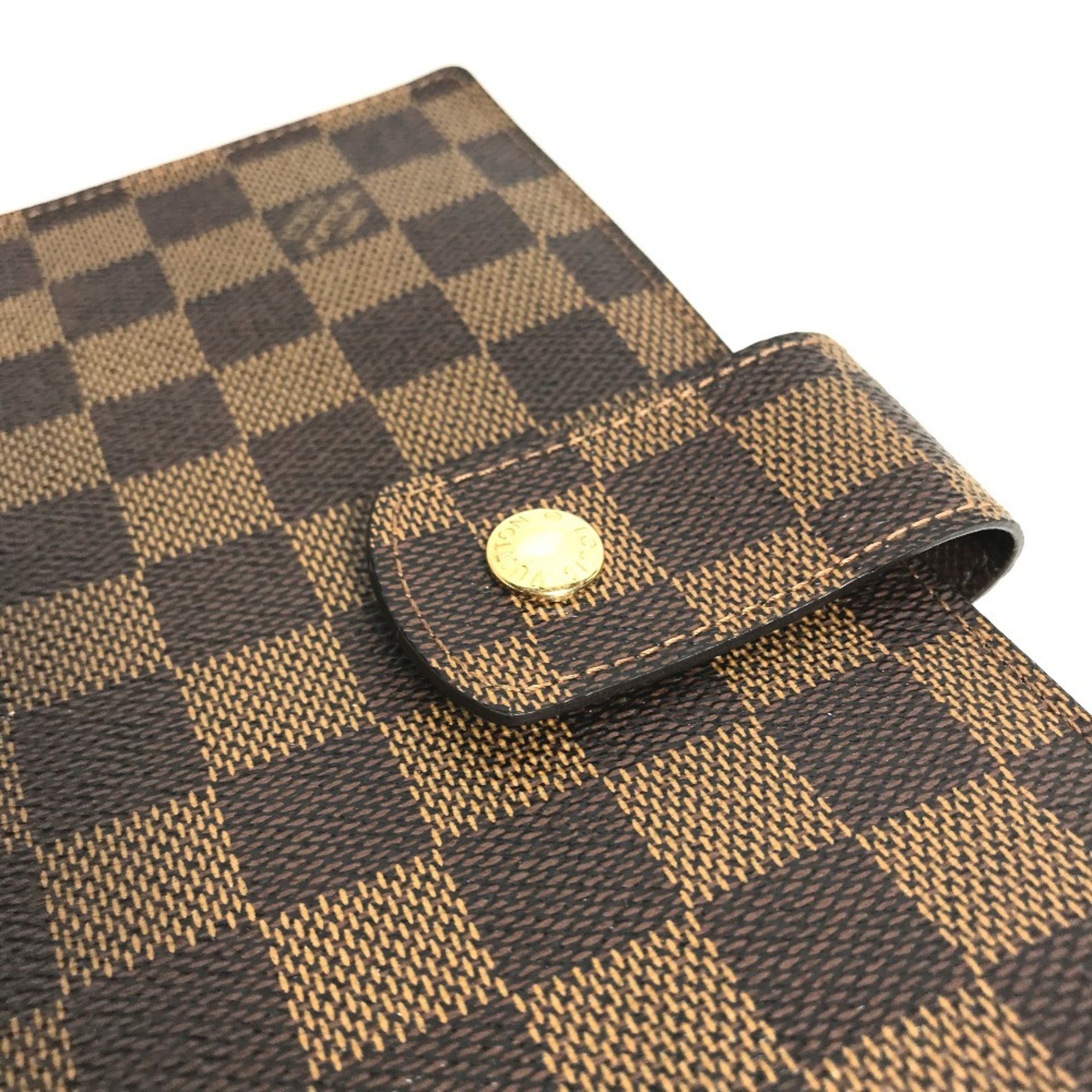 LOUIS VUITTON R20107 Damier Agenda GM Notebook Cover Canvas Women's Ebene Brown