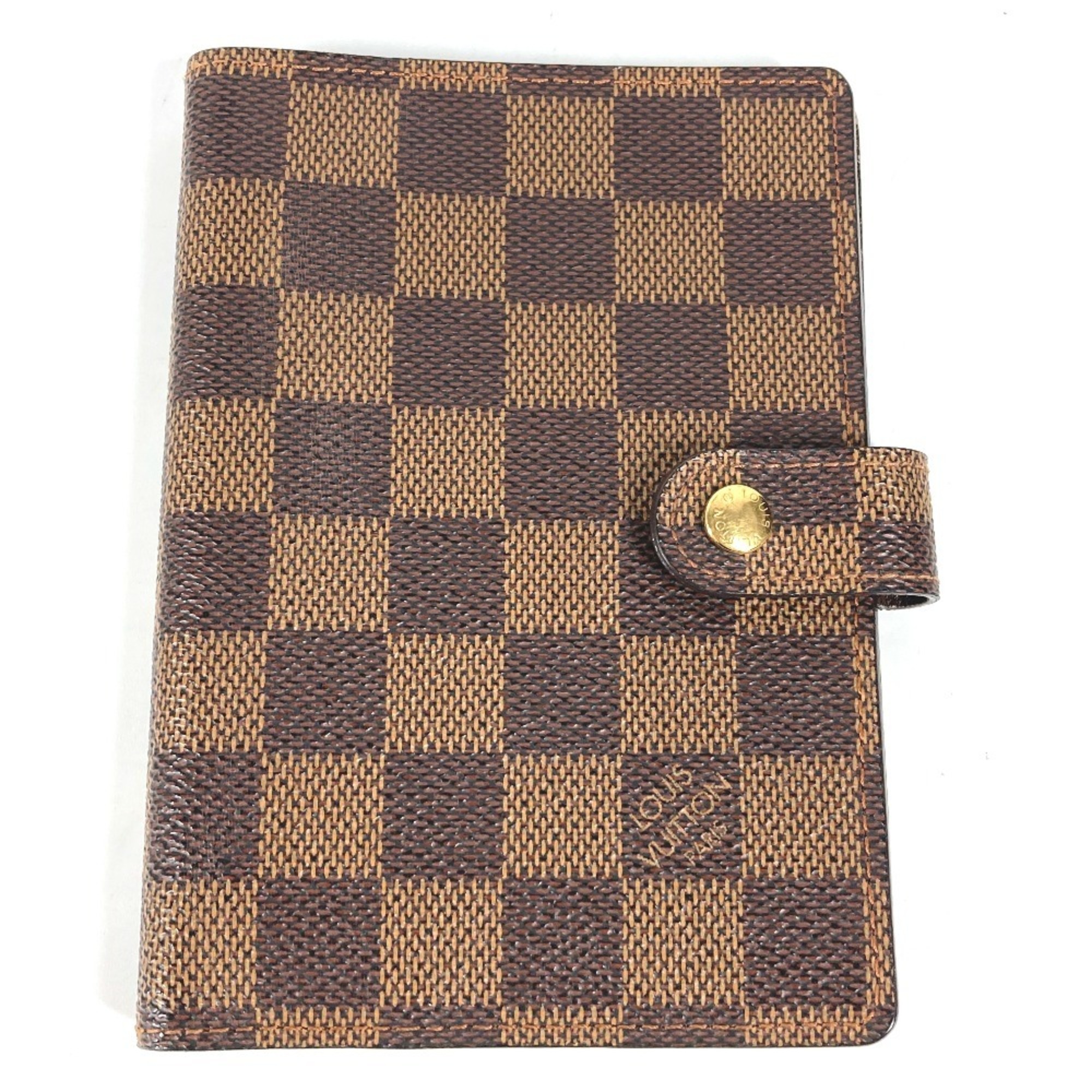 LOUIS VUITTON R20700 Damier Agenda PM Stationery Notebook Cover Canvas Women's Ebene Brown