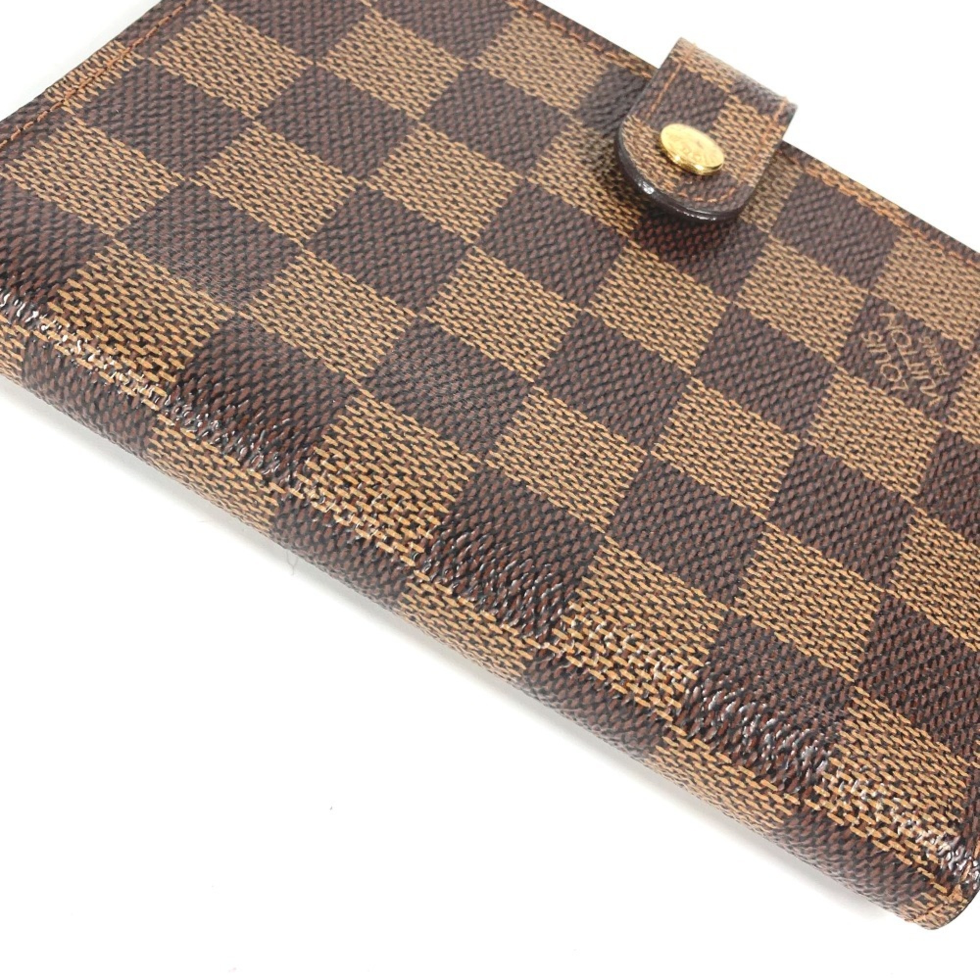 LOUIS VUITTON R20700 Damier Agenda PM Stationery Notebook Cover Canvas Women's Ebene Brown