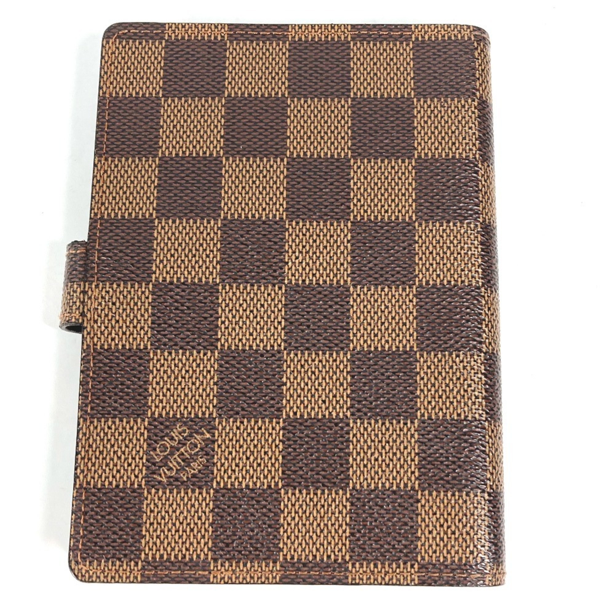 LOUIS VUITTON R20700 Damier Agenda PM Stationery Notebook Cover Canvas Women's Ebene Brown