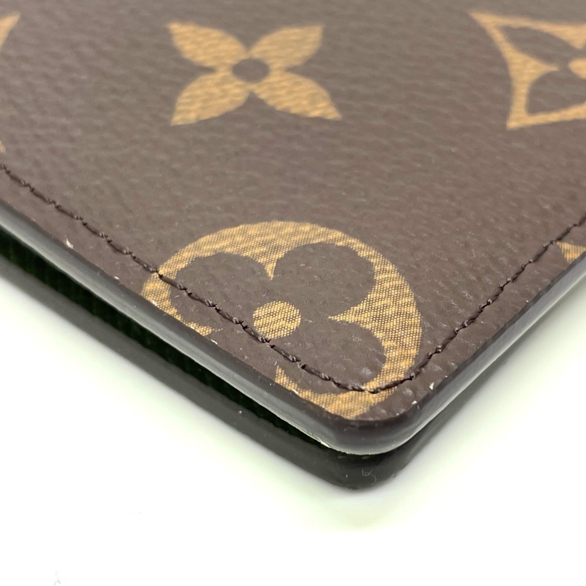 LOUIS VUITTON Louis Vuitton Animal Monogram Portefeuille Slender NM Billfold Bi-fold Wallet Canvas Men's Brown