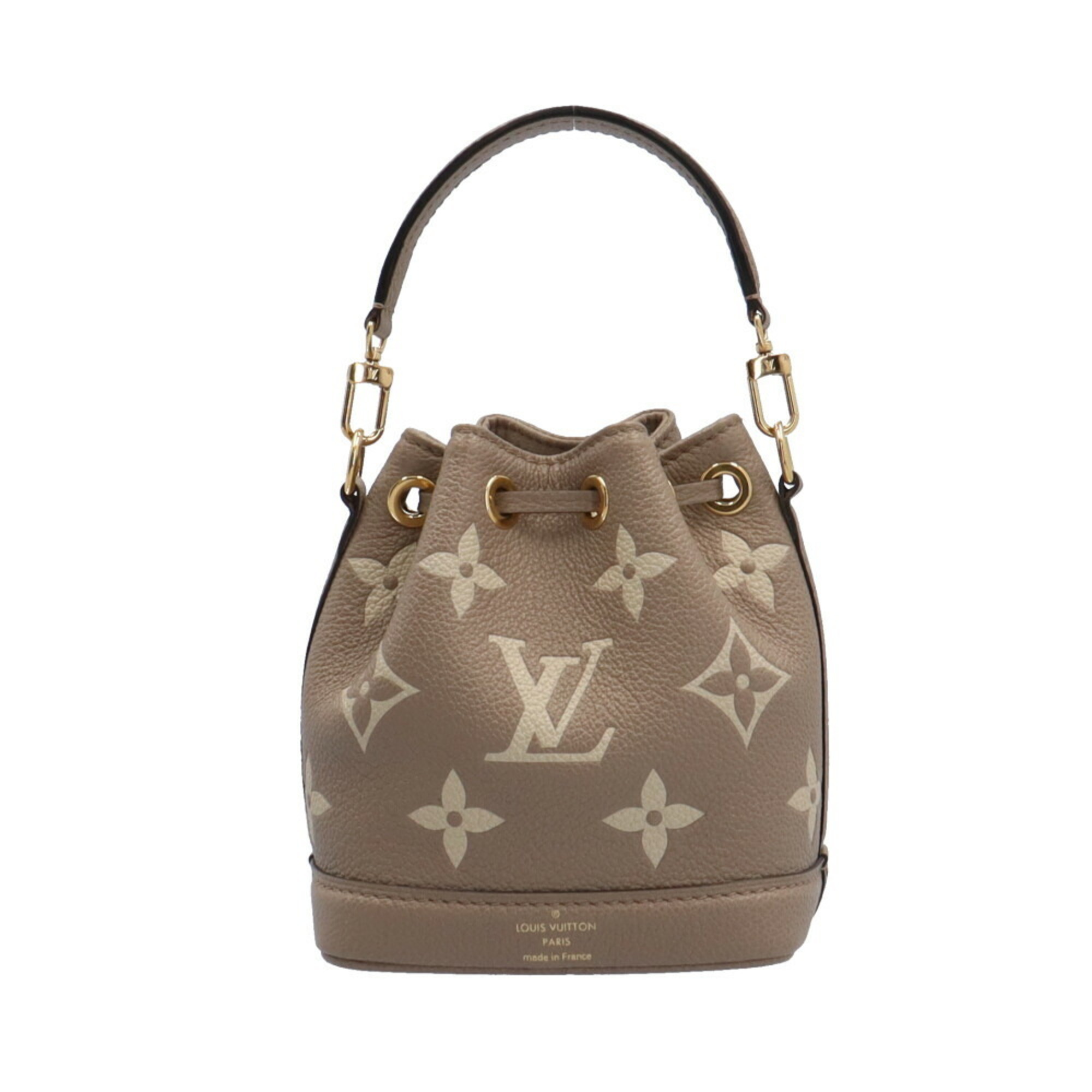 Louis Vuitton Nano Noe Empreinte Shoulder Bag Leather M46291 Beige Women's LOUIS VUITTON