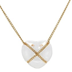 Tiffany Chain Cross Heart Crystal Necklace 18K Gold Women's TIFFANY&Co.