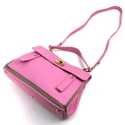 YVES SAINT LAURENT 283761 Shoulder Bag Muse Toe Handbag Leather Women's Pink