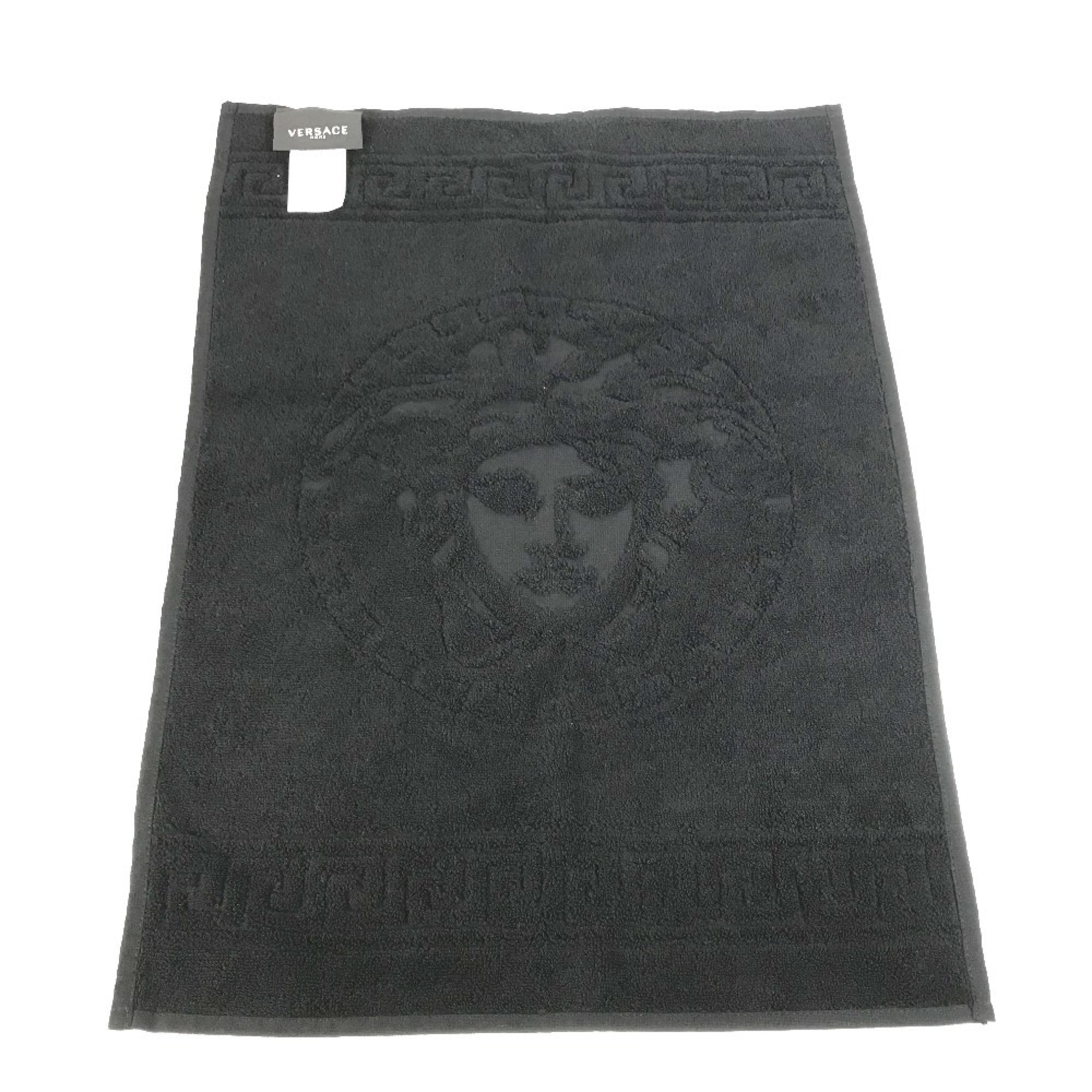 VERSACE Medusa Face Towel Cotton Men's Black