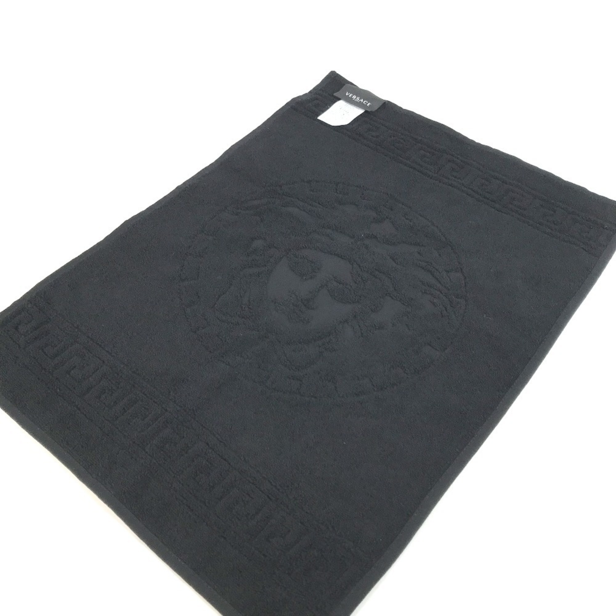 VERSACE Medusa Face Towel Cotton Men's Black