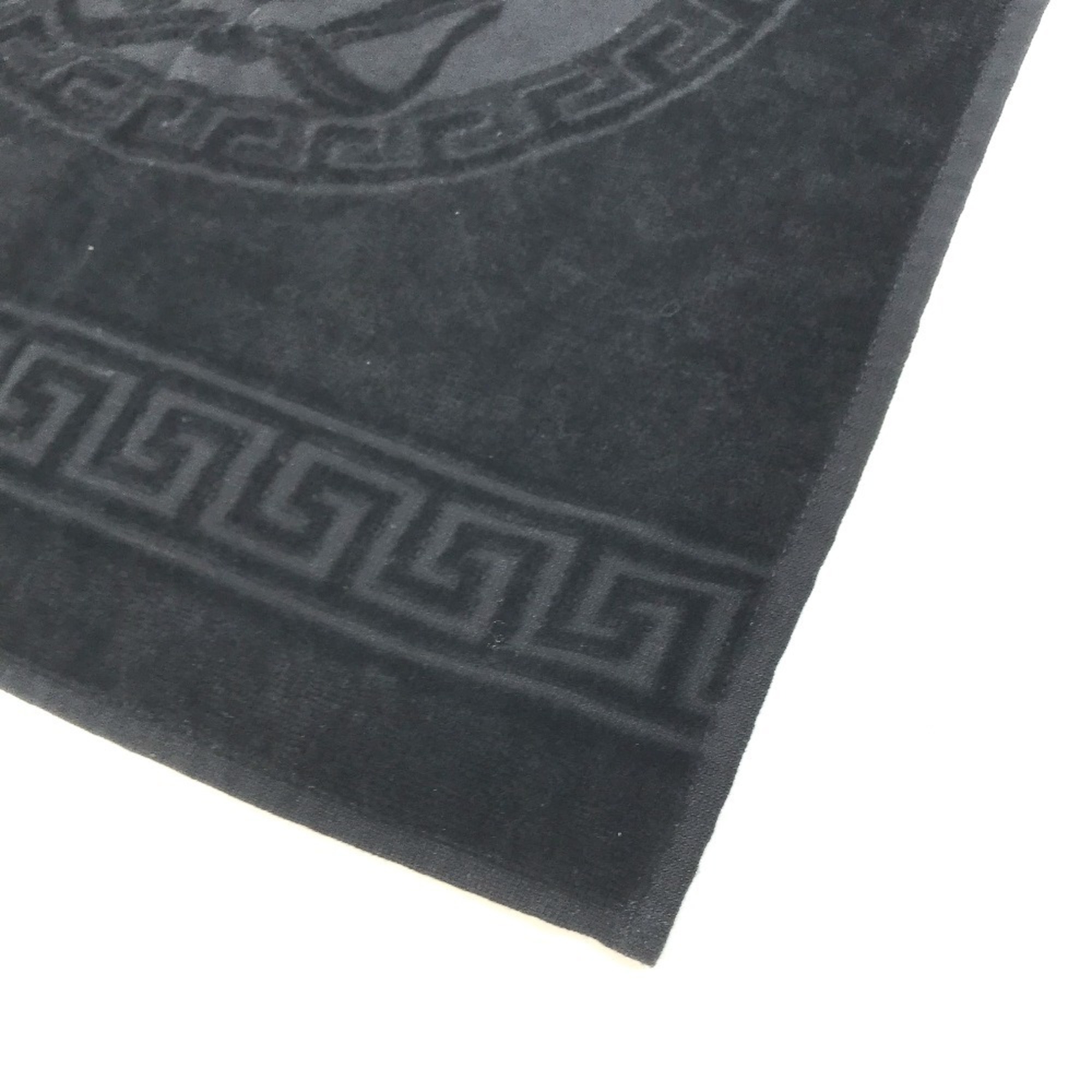 VERSACE Medusa Face Towel Cotton Men's Black