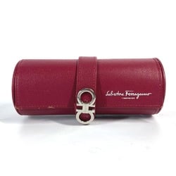 Salvatore Ferragamo Watch Case, Pouch, Leather, Men's, Red