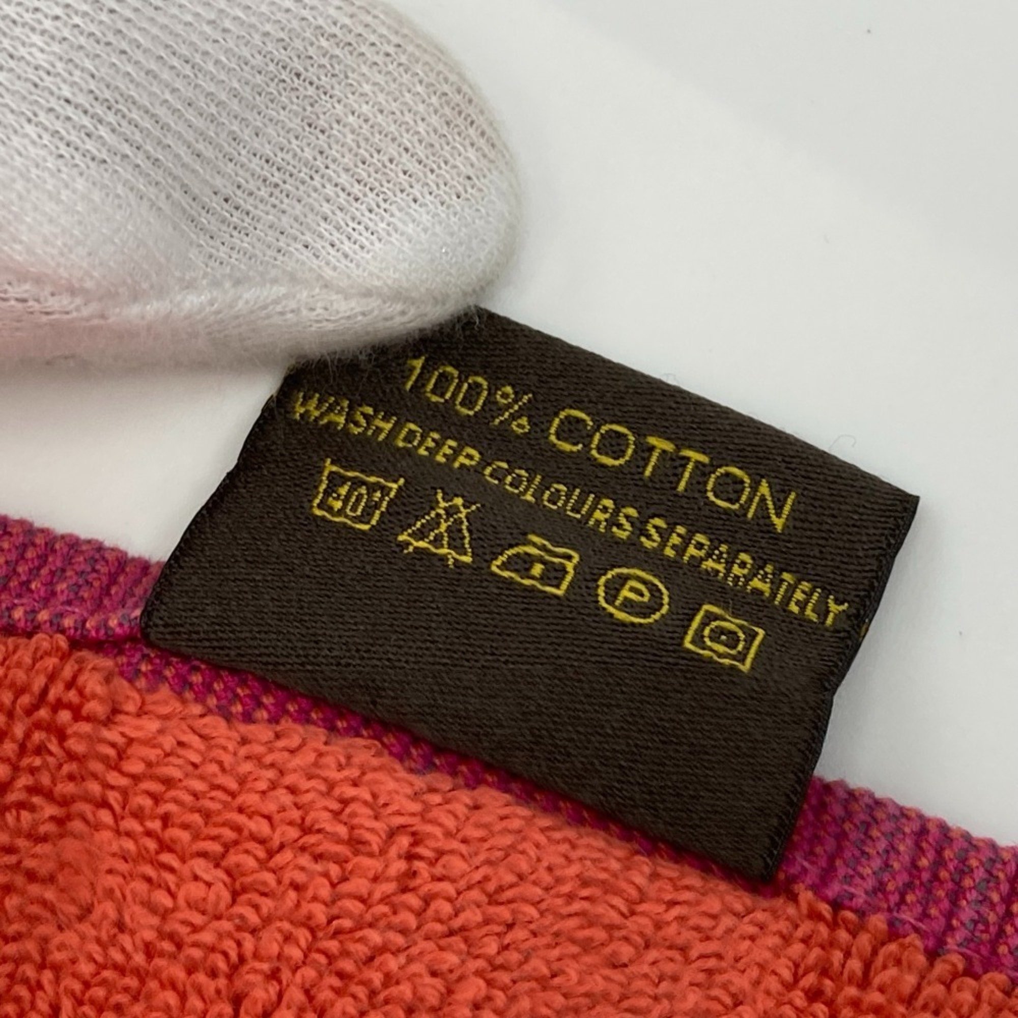 LOUIS VUITTON Louis Vuitton Towel Blanket Beach Cotton Men's Women's Pink x Orange