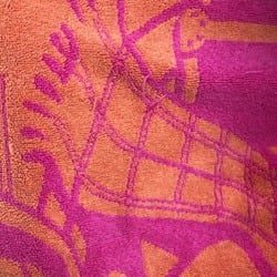 LOUIS VUITTON Louis Vuitton Towel Blanket Beach Cotton Men's Women's Pink x Orange