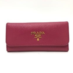 PRADA 1M0223 6-ring key case in Saffiano leather for women, pink